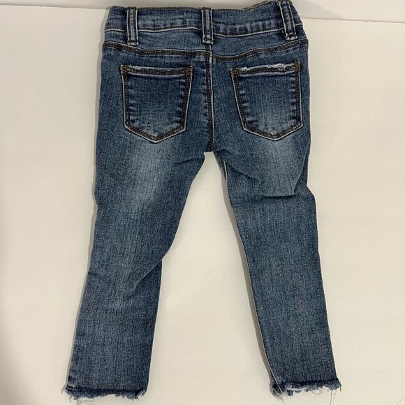 Cotton On Kids Drea Jean Medium Wash Distressed Skinny Jeans Size 2 - Picture 4 of 4